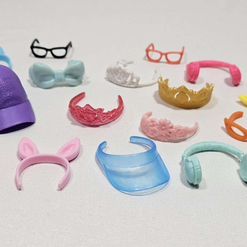 LOL Doll & Barbie Accessories Mixed Lot Hat Headband Sunglasses Tiaras Headphone - Picture 3 of 9